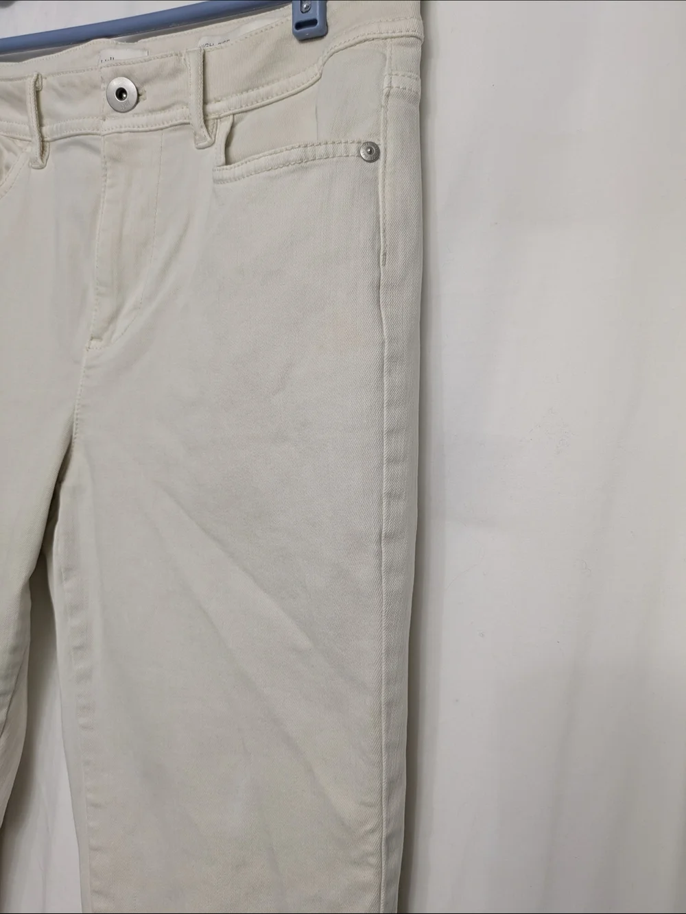 J.Jill Denim High Rise Straight Leg Ankle Jeans Petite 8 Ivory